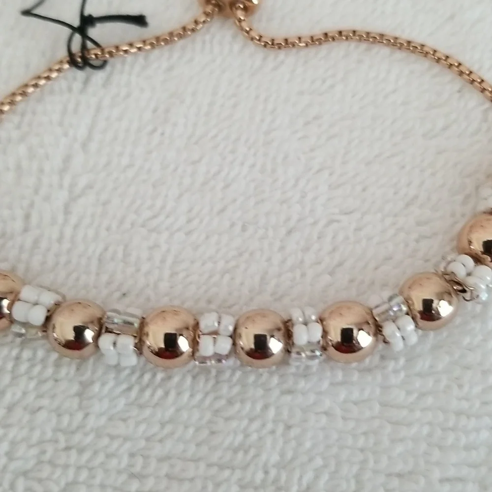 New Kenneth Cole Woven Bead Slider Bracelet